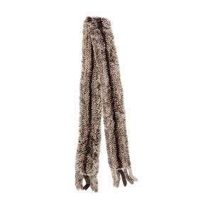 Rabbit Fur Printed Scarf